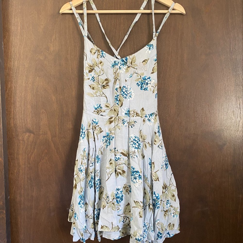Beautiful summer floral dress with strappy back